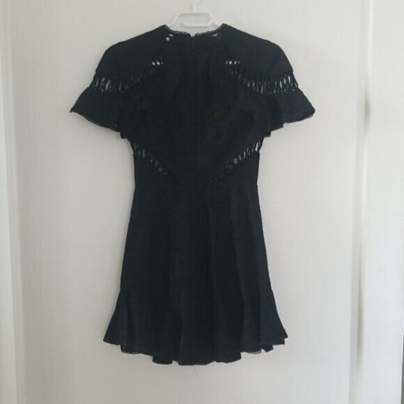 Zimmermann Helm Circles Flutter Dress Black b179 - Picture 2 of 14